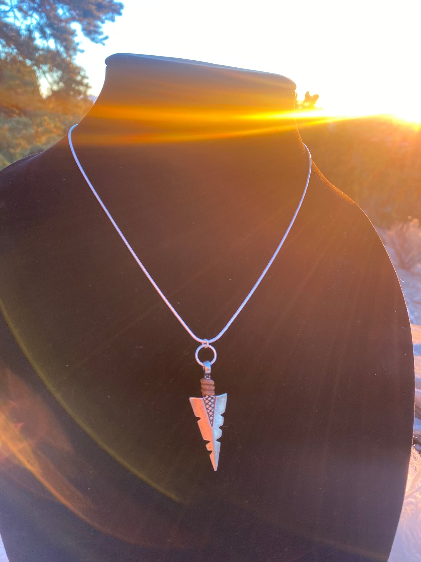 Silver Sacred Arrowhead Pendant