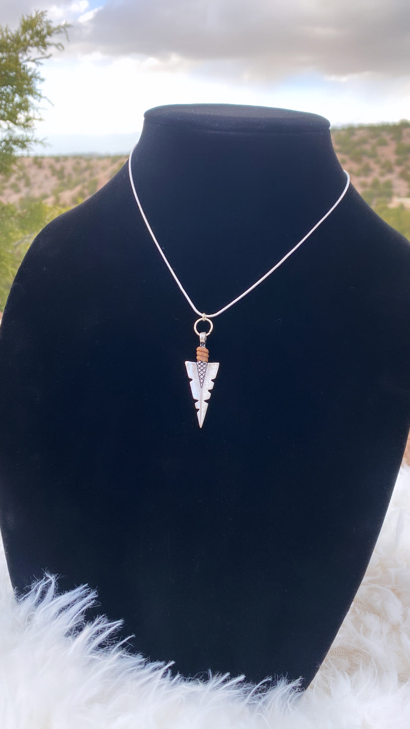 Silver Sacred Arrowhead Pendant
